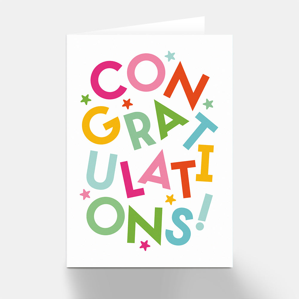 Congratulations Stars Greeting Card