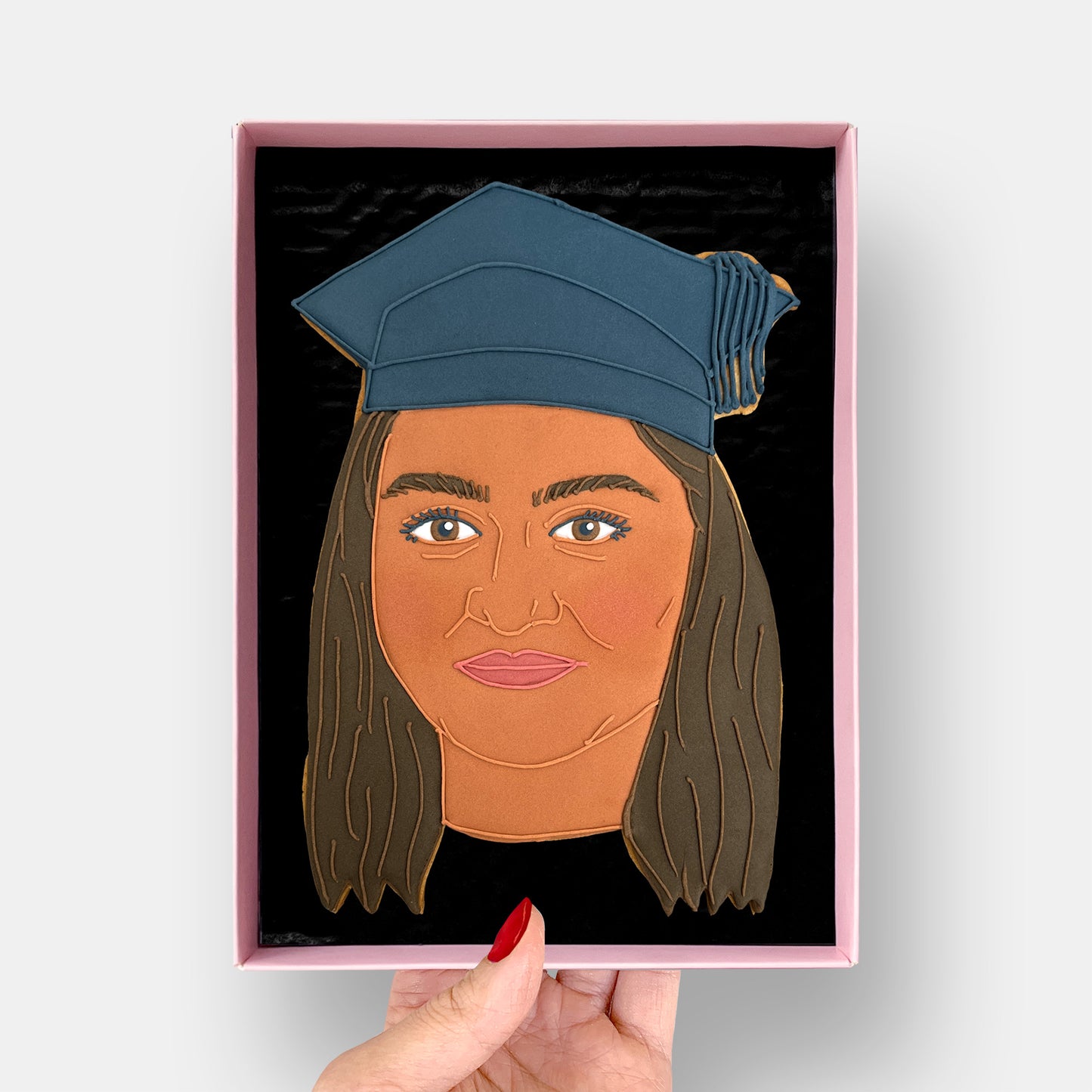 Custom Graduation Hat Face Cookie