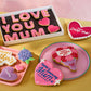 I Love You Mum Mother's Day Letterbox Message Iced Cookies
