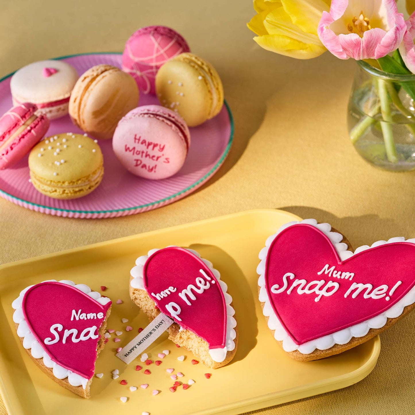 Personalised Secret Message Mother's Day Heart Letterbox Iced Cookie
