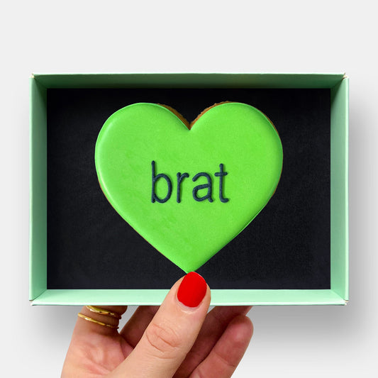 Brat Heart Letterbox Cookie - Baked by Steph