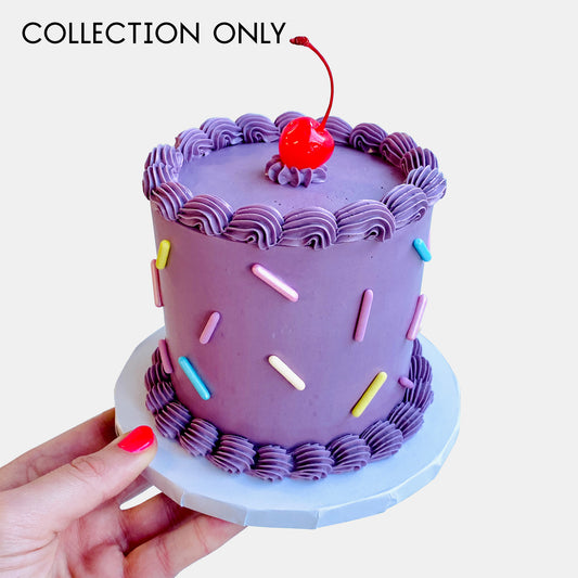 Purple Cherry Sprinkle Cake