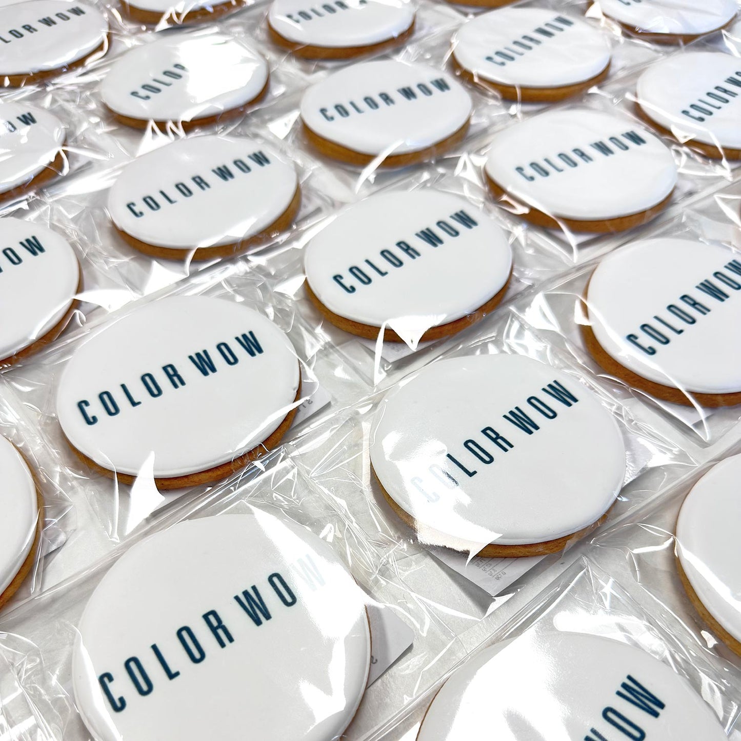 Custom Circle Printed Branded Logo Iced Cookies
