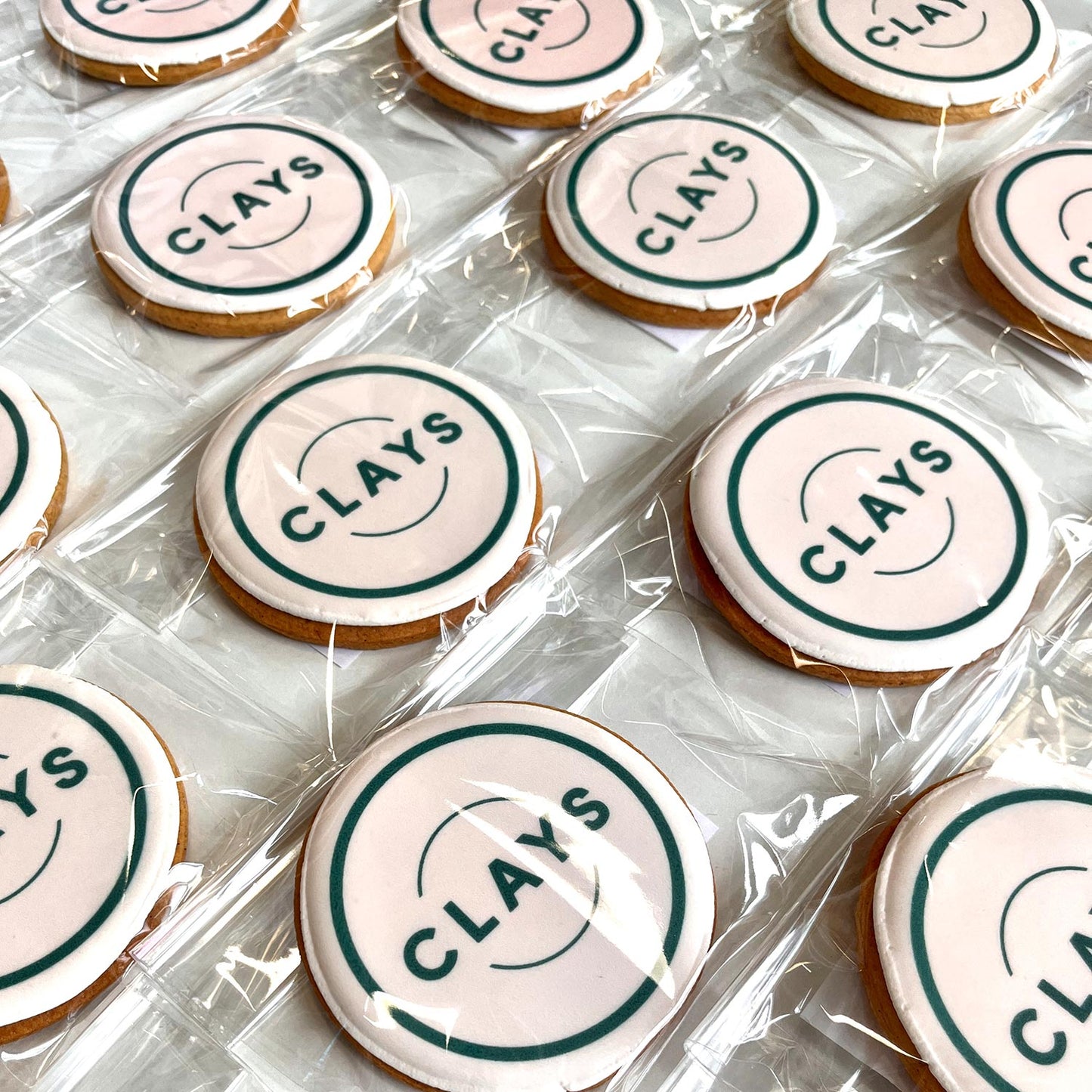 Custom Circle Printed Branded Logo Iced Cookies