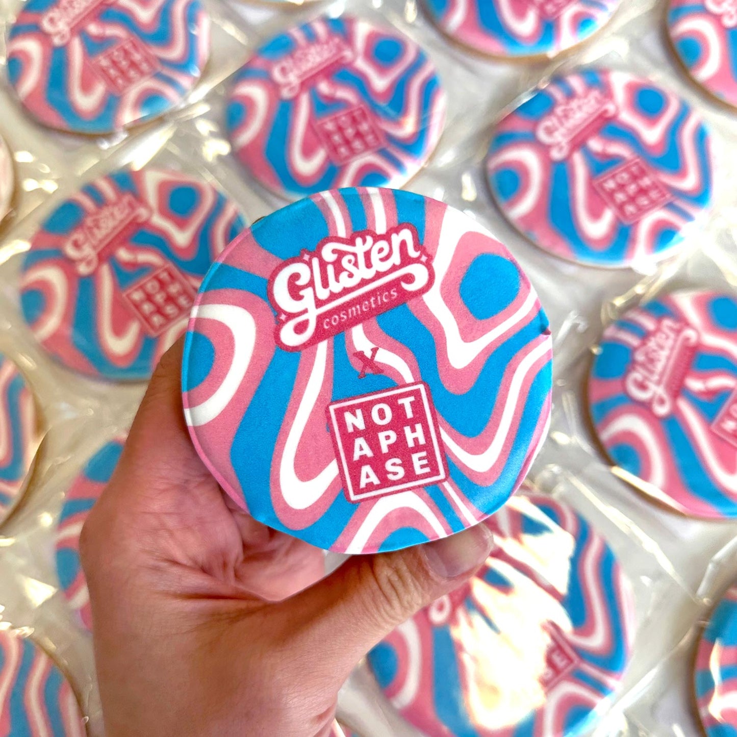 Custom Circle Printed Branded Logo Iced Cookies