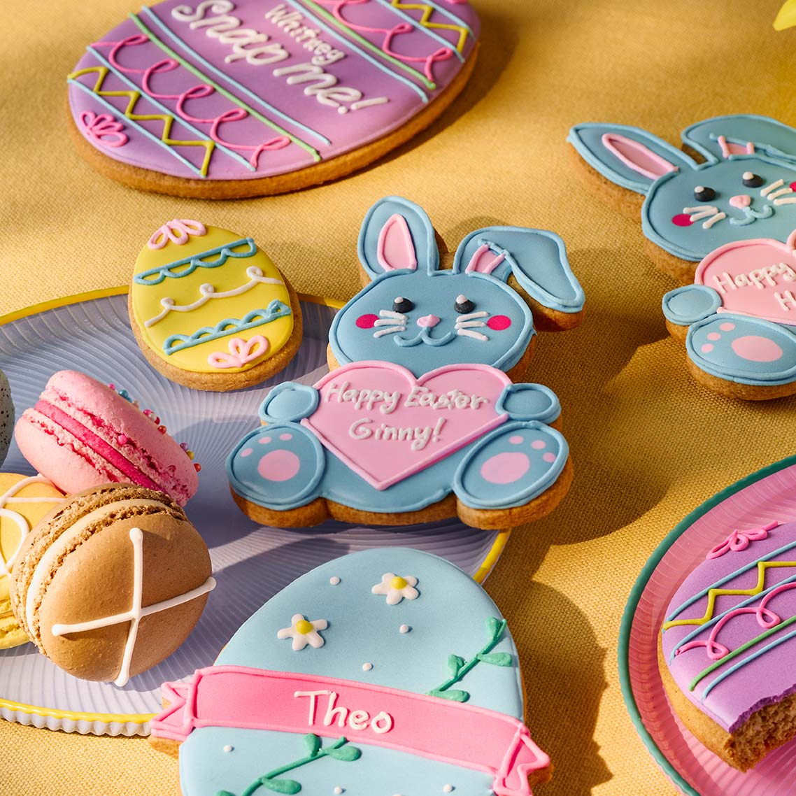 Personalised Easter Bunny Letterbox Iced Cookie