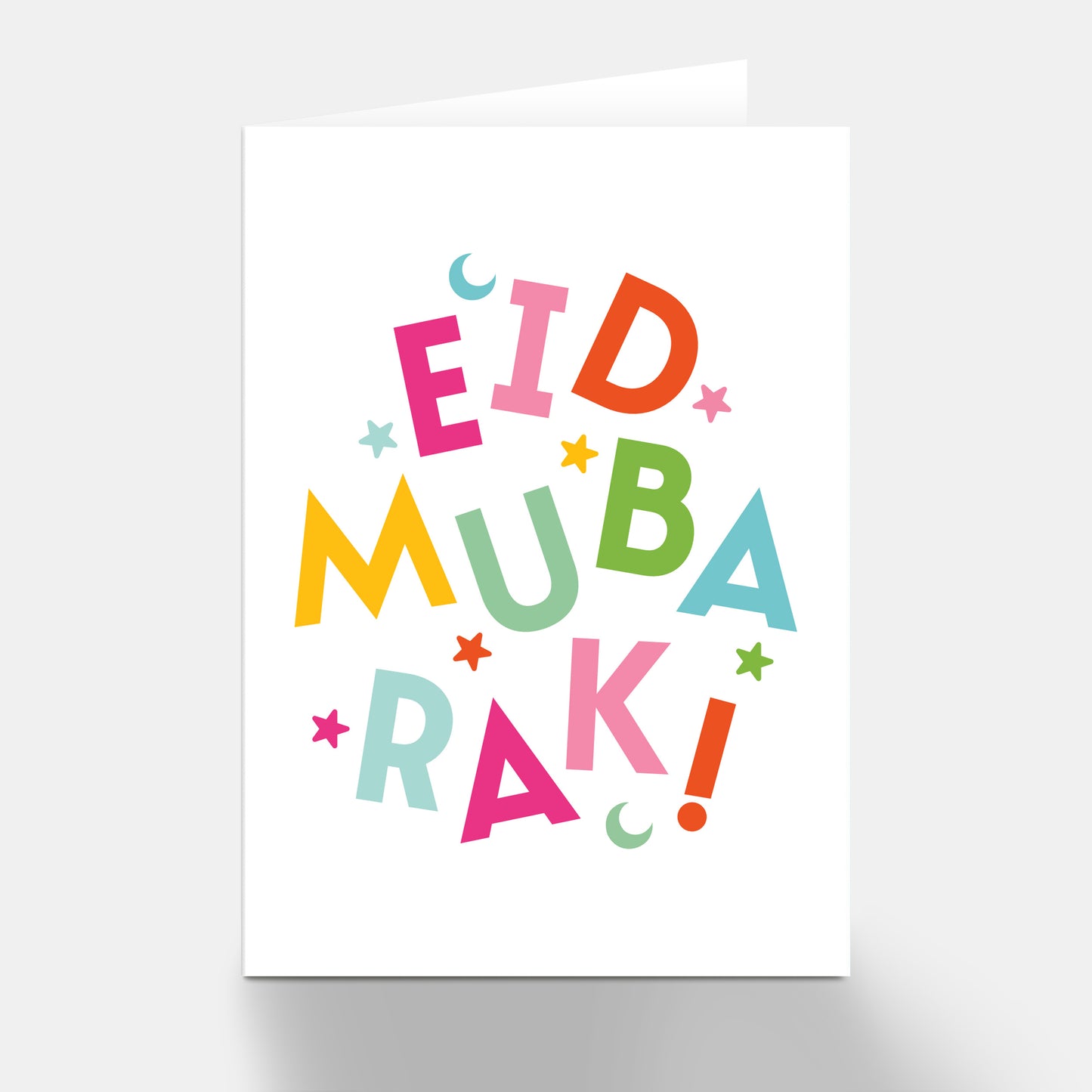 Eid Mubarak Stars Greeting Card