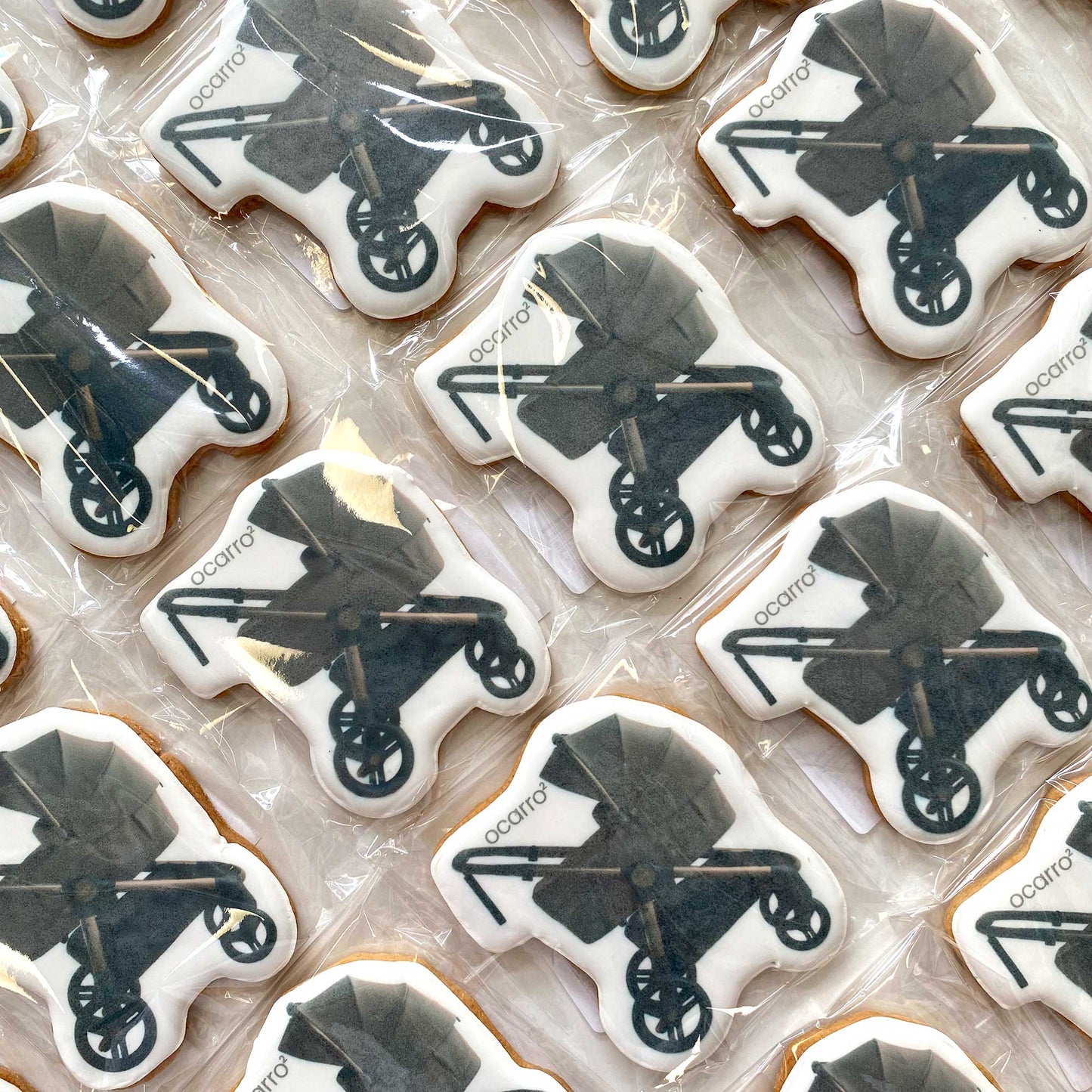 Custom Shape Printed Branded Logo Iced Cookies