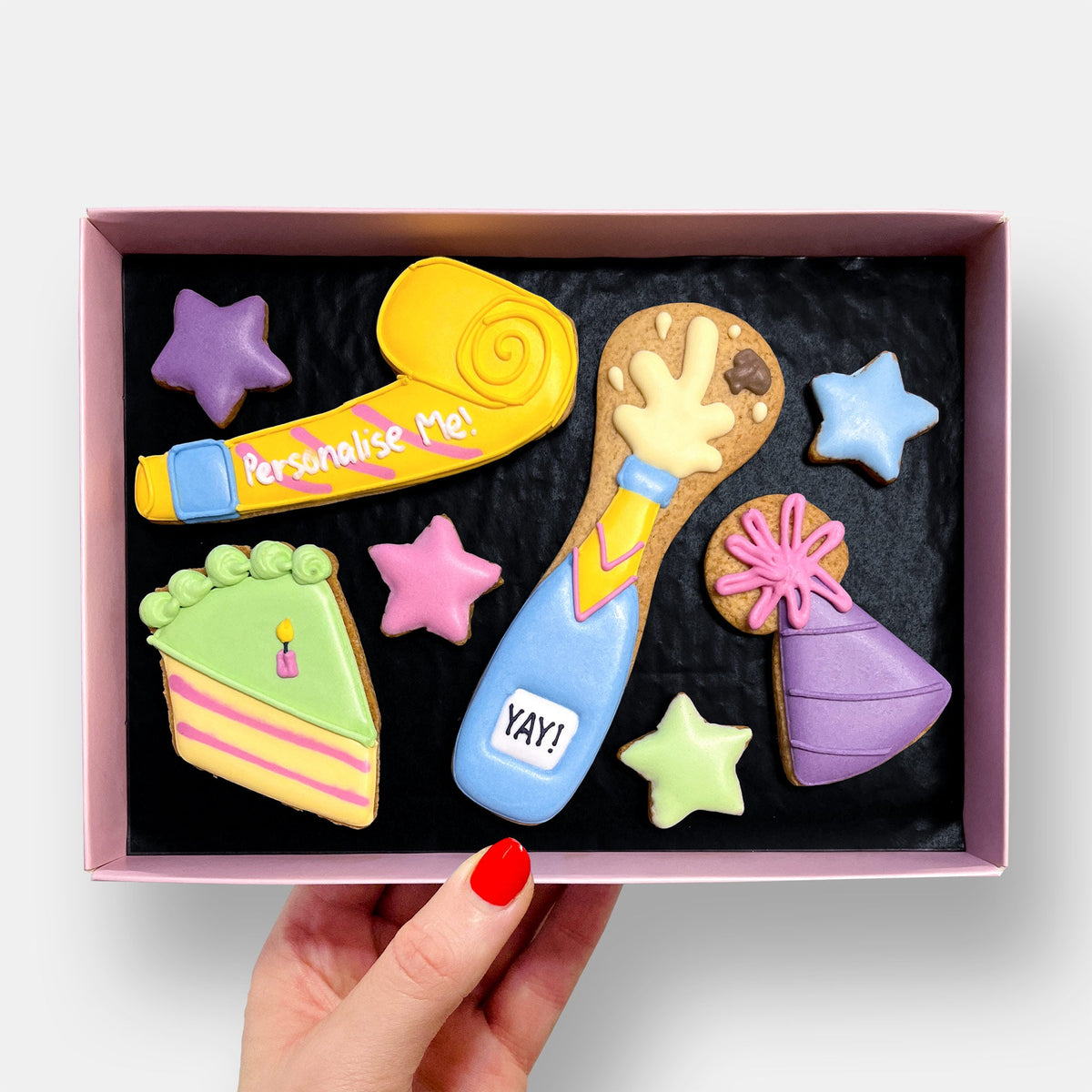 Personalised Birthday Party Letterbox Iced Cookies