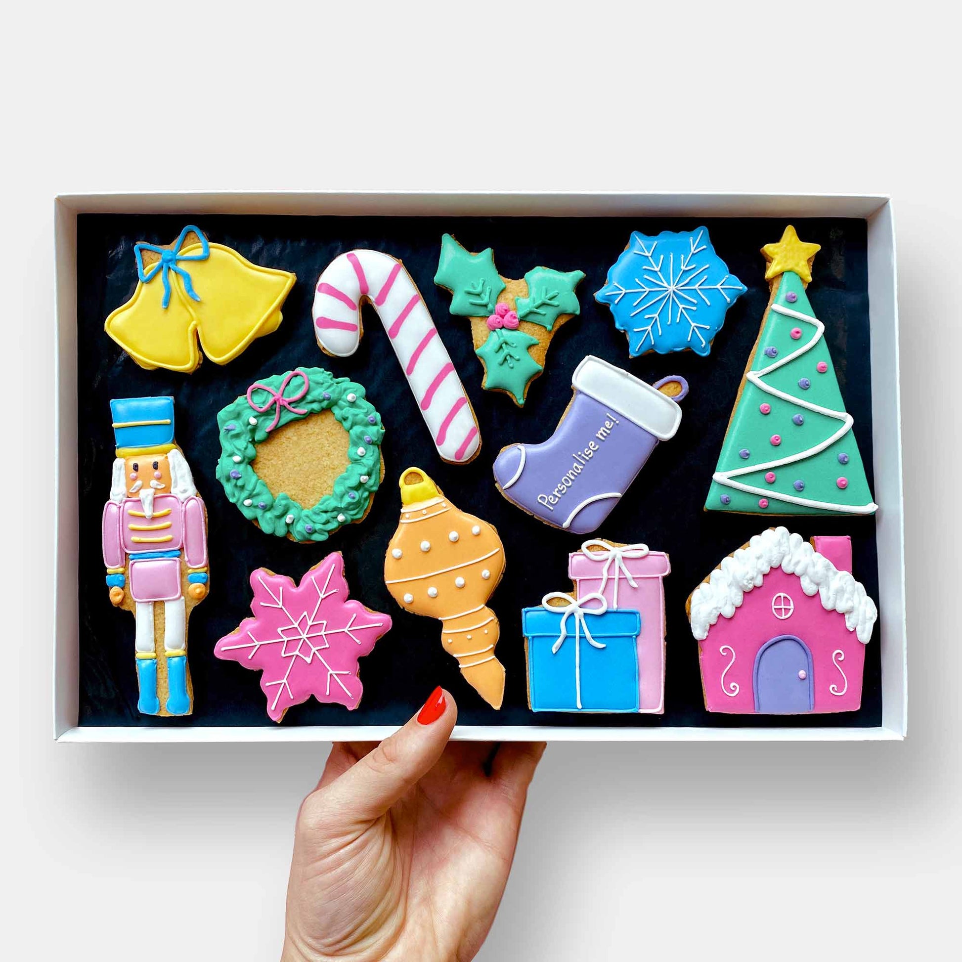 Personalised Classic Christmas Cookie Box - Baked by Steph