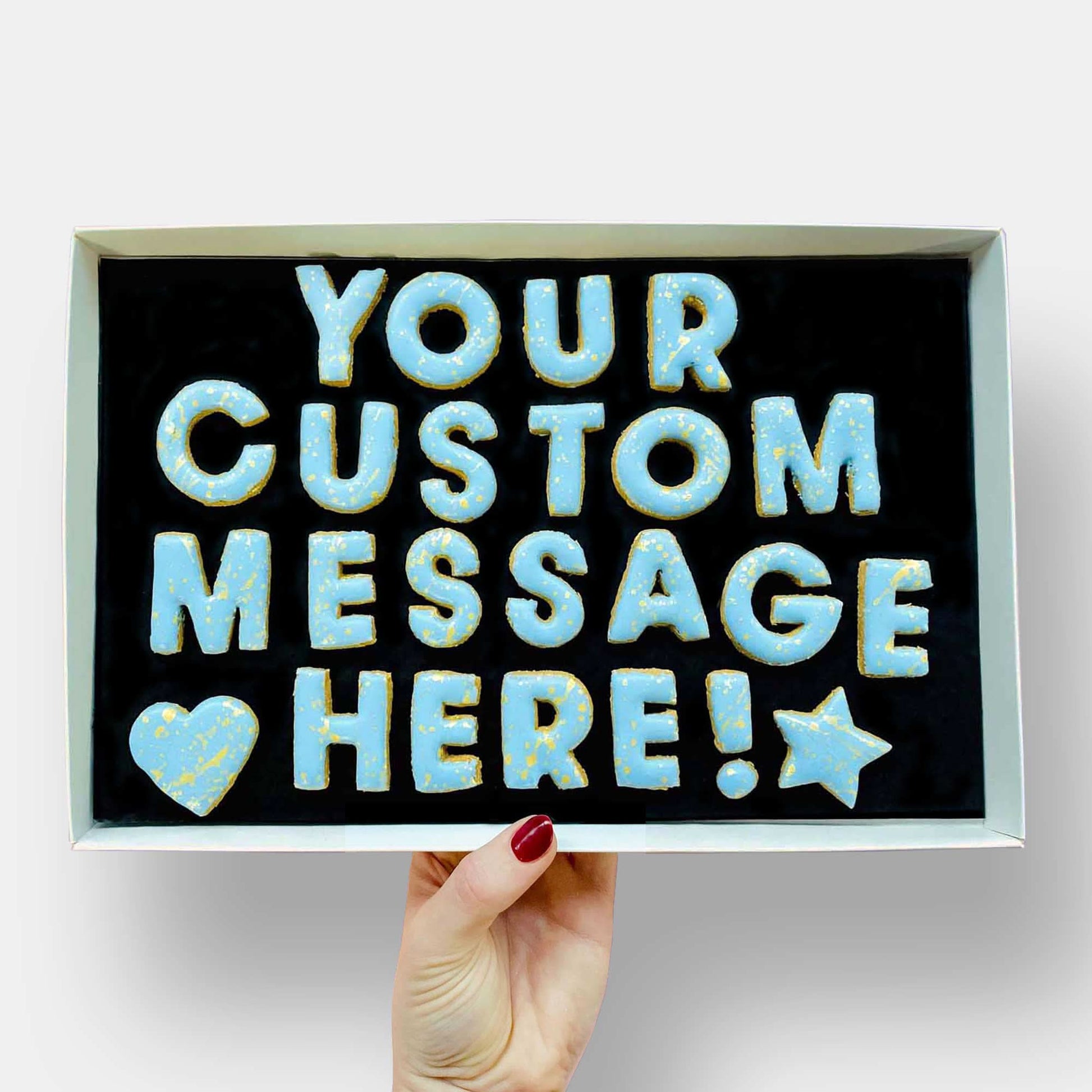 Personalised Custom Cookie Message Box (30) - Baked by Steph