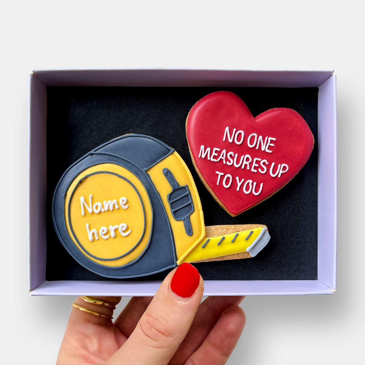 Personalised No One Measures Up To You Letterbox Iced Cookies