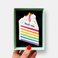 Personalised Rainbow Birthday Cake Slice Letterbox Cookie - Baked by Steph