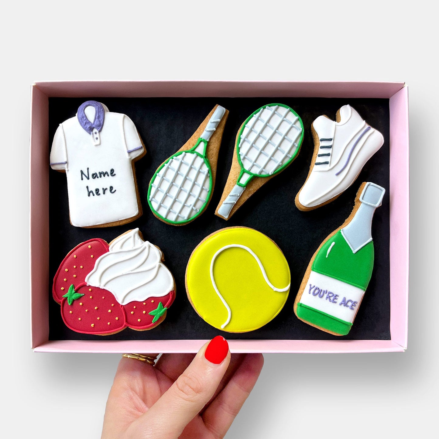 Personalised Spot Of Tennis Letterbox Cookies - Baked by Steph