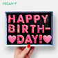 Vegan Happy Birthday Letterbox Message Iced Cookies