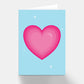 Pink Love Heart Greeting Card
