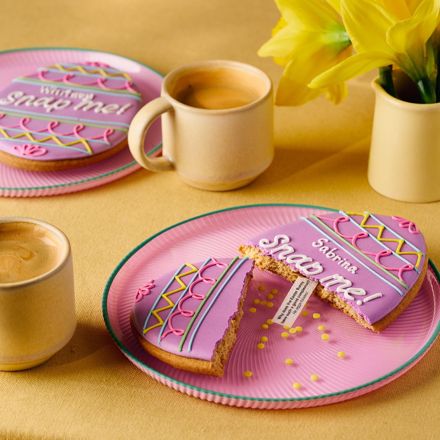 Personalised Secret Message Easter Egg Letterbox Iced Cookie