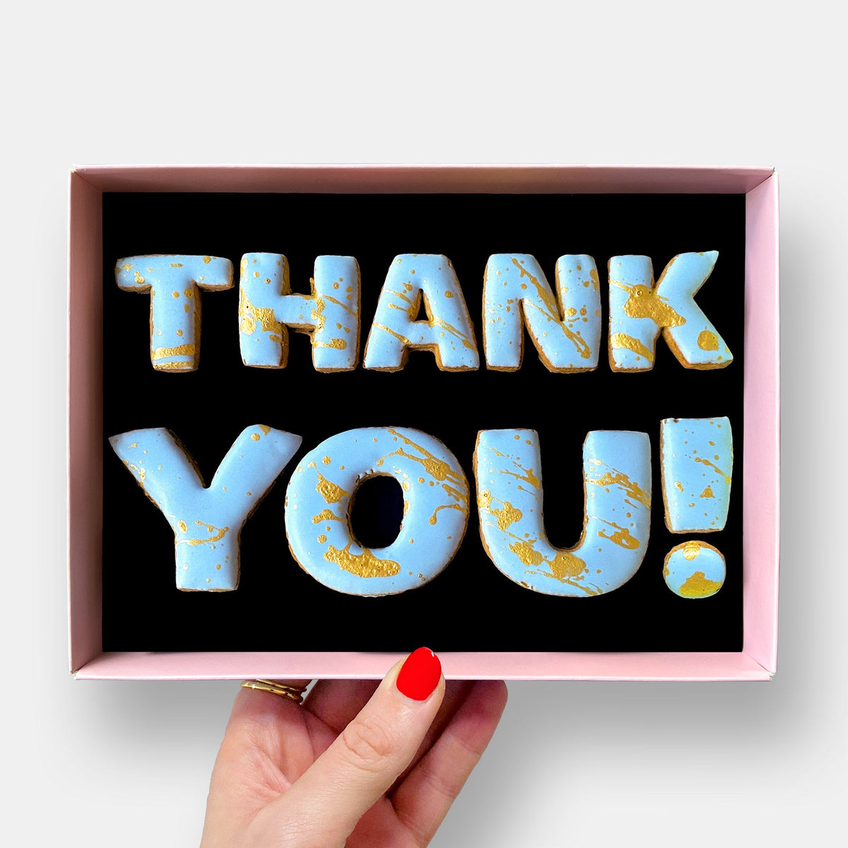 Thank You Letterbox Message Iced Cookies