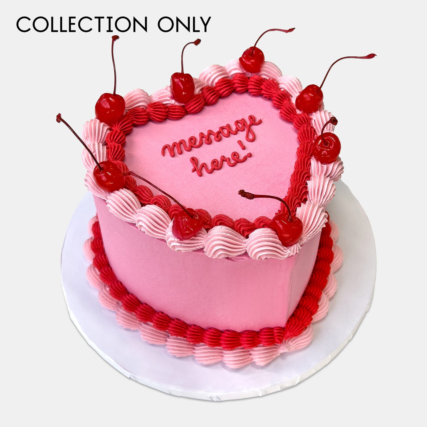 Personalised Vintage Heart Cake